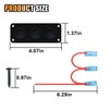 3 Gang Rocker Toggle Switch Panel, DC 12V 20A Waterproof