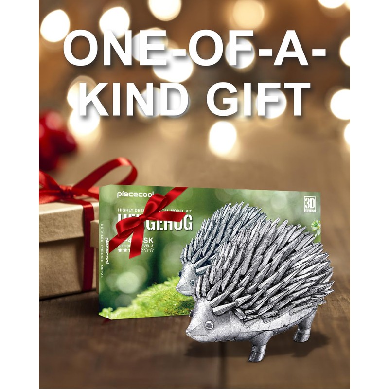Piececool 3D Metal Puzzles for Adults, Hedgehog Metal Model Kit,