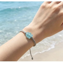 To My Soul Sister Sea Glass Bracelet For Women, I Am Deeply Grateful To Have You In My Life Unbiological Sisters Adjustable Statement Friendship Minimalist Beach Gift Jewelry (To My Soul Sister)