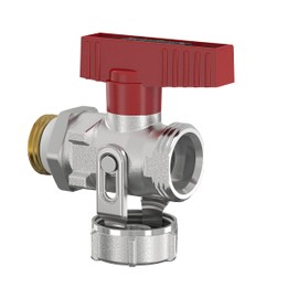 Simplex KFE Ball Valve Through Male Thread 1/2 Inch, Self-Sealing Thread Cutting Seal, Multilayer Copper Compression Fitting F10637