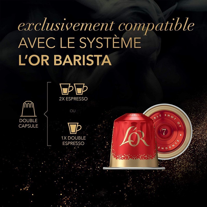 L’OR BARISTA Double Splendente XXL Aluminium Coffee Capsules (5 X