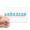 CafePress I'd Rather Be At The Beach Rectangle Sticker Rectangle