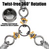 Alwonder 100 Pk Stainless Steel 3-Way Fishing Swivels, 56Lb