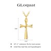GLOQUAT 14k Gold Plated Faith Cross Necklaces for Women Everyday