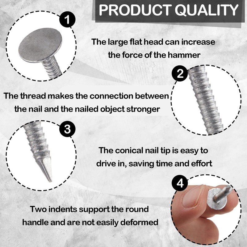 Tandefio 250 Pcs Aluminum Siding Nails Siding and Panel Nails
