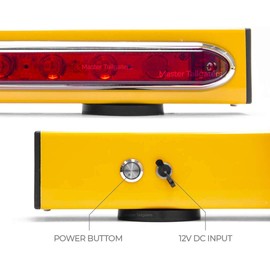 Master Tailgaters 19" Wireless Trailer Tow Light Bar - Magnetic Mount - Ultra Bright LED with 4 Pin Round Hitch Transmitter