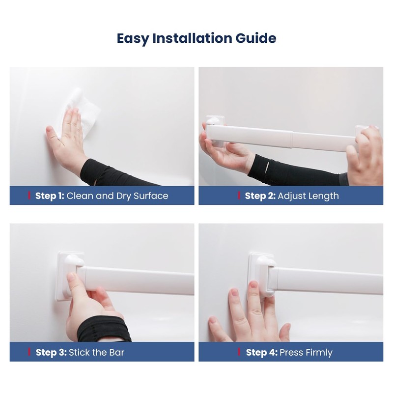 Adjustable RV Shower Corner Storage Bar- Durable Aluminum RV Corner