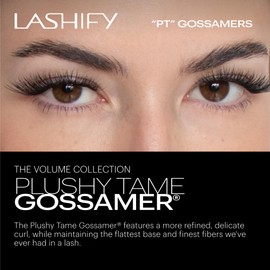 Lashify Plushy Tame 14mm Gossamer Lashes in Truffle Color, Easy DIY False Lashes for a Voluminous Yet Still Natural Look