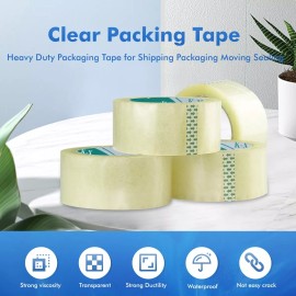 Unbranded 6 Rolls Clear Packing Tape Designed for Moving Boxes Office ,2" x 110 Yards
