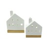 FRANK FLECHTWAREN LED House White, Set of 2, Dimensions: Height