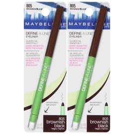 Maybelline Define-A-Line Eyeliner, Brownish Black (Pack of 2)