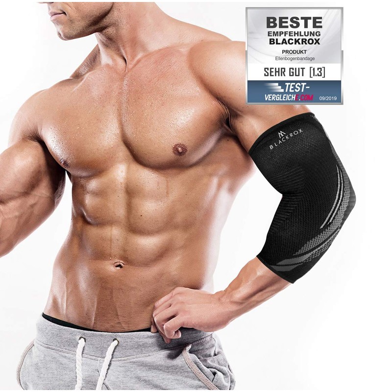 BLACKROX Elbow Support Comparison Winner Tennis Elbow Bodybulding with Compression