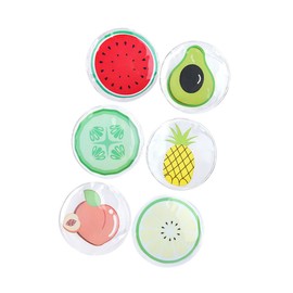 Minkissy 2sets Eye Pads Cooling Gel Fruit Shape Eye Masks for Summer Comfort 6pcs*2