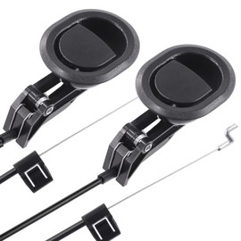 Swpeet 2Pcs Metal Recliner Handle Replacement Part with Pull Cable, Couch Release Lever Pull Handle Replacement Parts with Retaining Clips and Recliner Pull Cable for Furniture Sofa