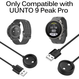 Miimall Charging Cable Compatible with Suunto 9 Peak Pro Charger, 3.3ft Portable Replacement Charging Station for Suunto 9 Peak Pro Smartwatch Accessories (Black)