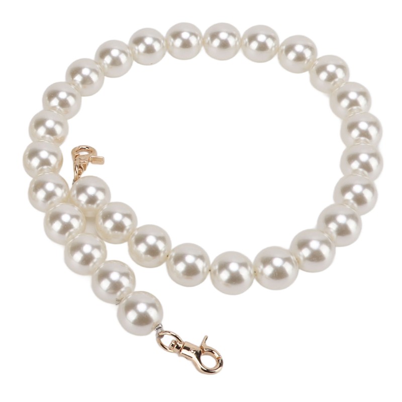 2Pcs Pearl Bead Bag Chain 60cm Workmanship Easily Install Detachable