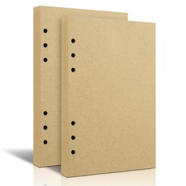 2 paquetes de papel recargable clásico A5 en blanco, papel de repuesto para carpetas retro A5 para carpetas de 6 anillas, planificador de viajero, cuaderno de productos lácteos, papel de relleno en