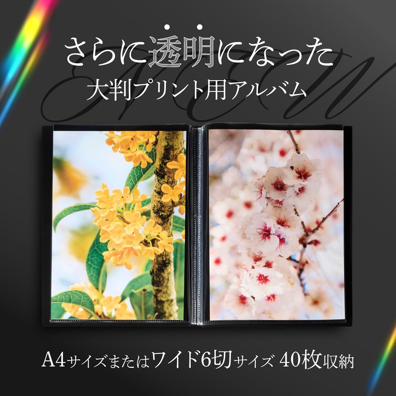 HAKUBA 4977187518788 ADP5-A4TBK Large Print Album V [A4 Size Vertical