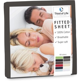 Fitted Sheet 180 x 200 cm Made of 100% Natural Cotton, The Breathable and Lint-Free Alba Bed Sheet is Elastic and Soft, Designed in Germany, Durable Jersey Duvet Cover, 180 x 200 cm