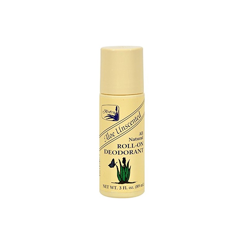 Alvera All Natural Roll-On Deodorant Aloe Unscented - 3 fl