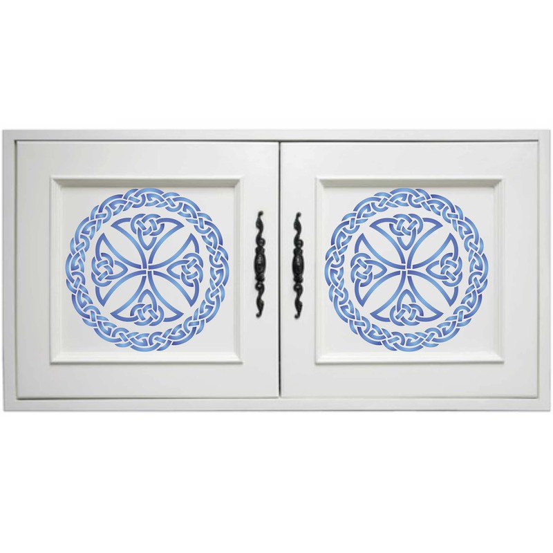 Stencils for Walls: Celtic Cross Stencil, 8.5 x 8.5 inch