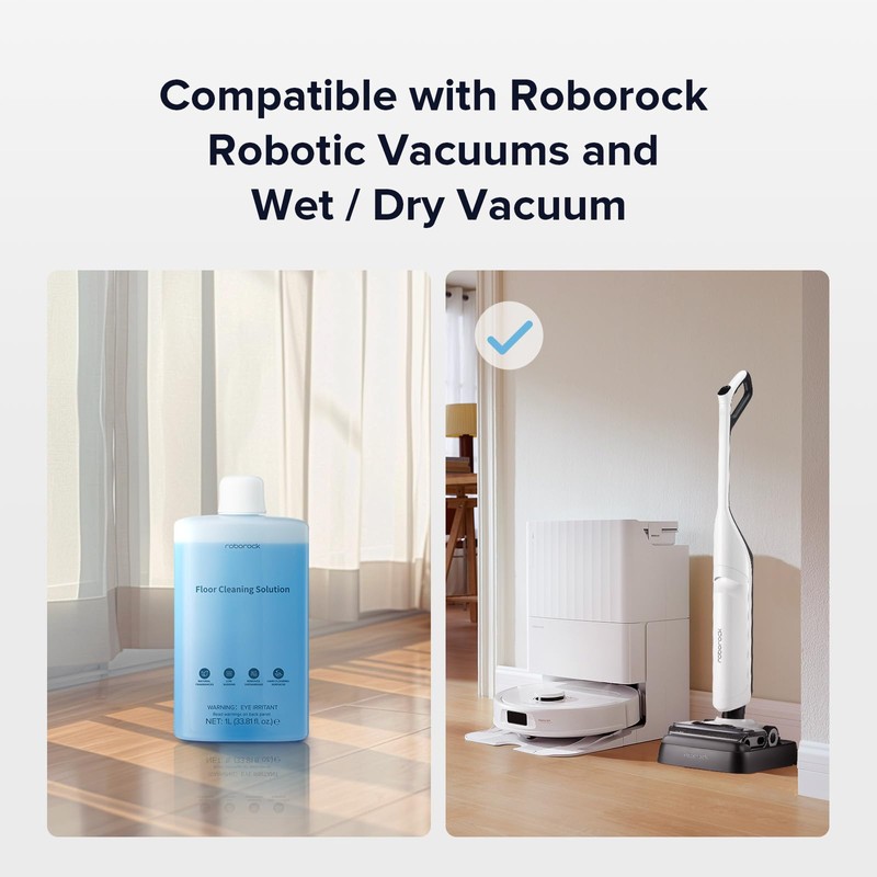 roborock Floor Cleaning Solution, Floor Cleaner for Hardwood, Compatible Robot