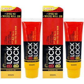 Nesura Autri Block&Block Original Sun Cream 80g x2 / 네슈라 오뜨리 블록앤블록 오리지널 선크림 80g x2개