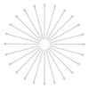 TOAOB 200pcs Stainless Steel Eye Pins Set for Jewelry Making