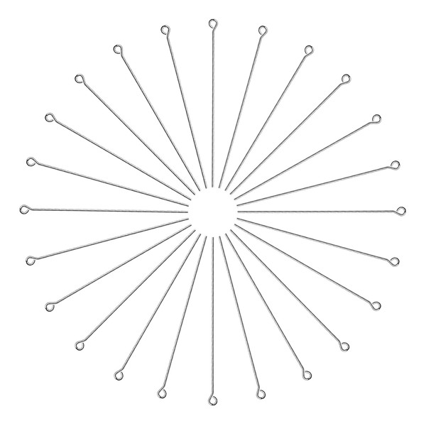 TOAOB 200pcs Stainless Steel Eye Pins Set for Jewelry Making