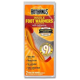 HotHands Insole Foot Warmers With Adhesive - Long Lasting Safe Natural Odorless Air Activated Warmers - Up to 9 Hours of Heat (3-Pack)