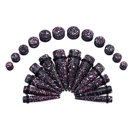 Stuppendux Colorful-Spots 24PCS 00G-13/16 10mm-20mm Acrylic Big Gauges Kit Ear Stretching Tunnels Plugs Tapers Expander