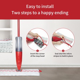 5 Pack Microfiber Spray Mop Pad Refill Compatible with O Cedar ProMist MAX Replace Head Washable Reusable Replace Spray Mop Pads