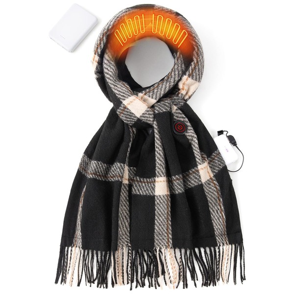EN'DA professional Heated Scarf for Women Rechargeable with Battery, Warm
