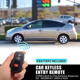 X AUTOHAUX 314.3MHz MOZBR1ET Replacement Keyless Entry Remote Car Key Fob for Toyota C-HR 2018 2019 2020 2021 89904-F4020 3 Buttons with Door Key FCC ID: MOZBR1ET 2pcs