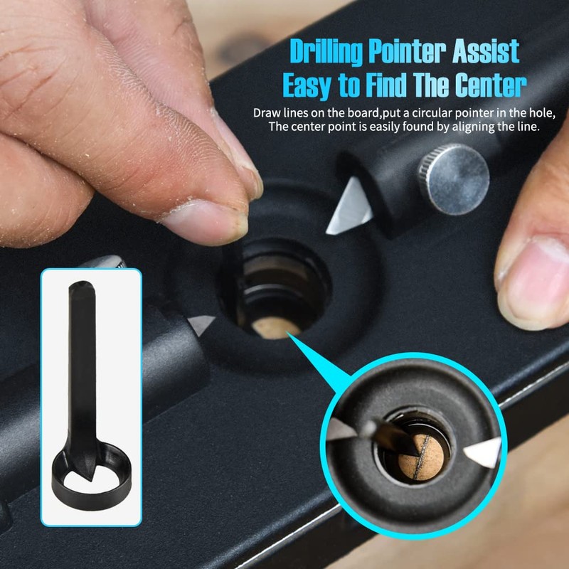 Self Centering Dowel Jig Kit-6/8/10/12mm Wood Dowel Hole Drill Guide