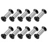 10 Pack Knife Handle Screws, Rivets, Bolts, Black Hex Flat