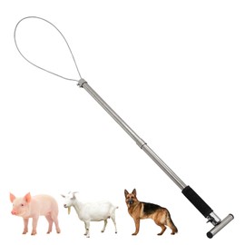 Dog Catcher Pole Animal Control Pole Cat Catcher Pole Heavy Duty Catch Pole Trap Kit for Dogs, Pig Fox, Hog and Other Wildlife, Length 30 inches