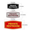 Signs ByLITA Fancy Private Restroom Sign (Brushed Silver) - Medium