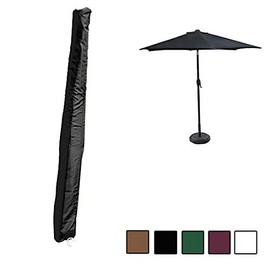 Green Bay Garden Patio Parasol Rain Cover Umbrella Dust Protective Cover Storage Bag 190CM Black