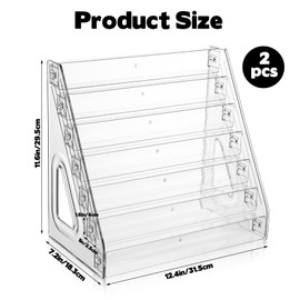 2 Pack 7 Layers Clear Display Shelf for Funko Pop,Mini Collectible Toys Display Shelf for Bitty Pop,Clear Acrylic Display Case for Miniature Mini Action Storage Compatible with Bitty Pops Funko