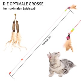 Cbofeixg Cat Angel with Feathers, Cat Toy, Colourful Cat Toys, Interactive Cat Toy Pendant with Feathers, for Kittens and Cats, with Feather Bell Cat Toy