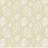 Oilcloth Tablecloth Washable Round 140 cm Leaves Beige
