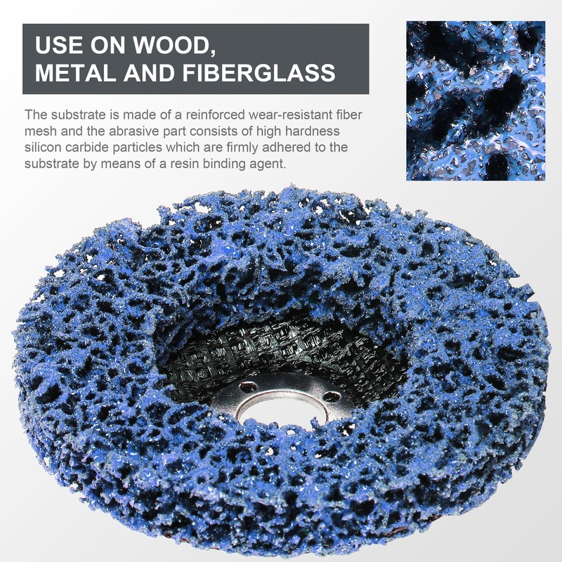 Vantego 6-Pack Paint Stripping Discs 4” x 5/8” for Angle