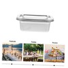 HOMSFOU Ice Cream Box, Stainless Steel Food Storage Container, 1.38L,