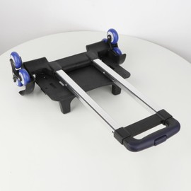 Amagogo Stair Climber Folding Hand Truck with 6 Wheels Portable Adjustable Aluminium Trolley for Home Moving and Travel Versatile, Black