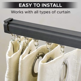 Jos-Haz Ceiling Curtain Track Set - 3ft-16.4ft / 5 Meter - Ceiling Track for Curtains-Room Divider - Curtain Track Ceiling Mount For Living Room Bedroom Drop Ceiling Shower-Ceiling Track System