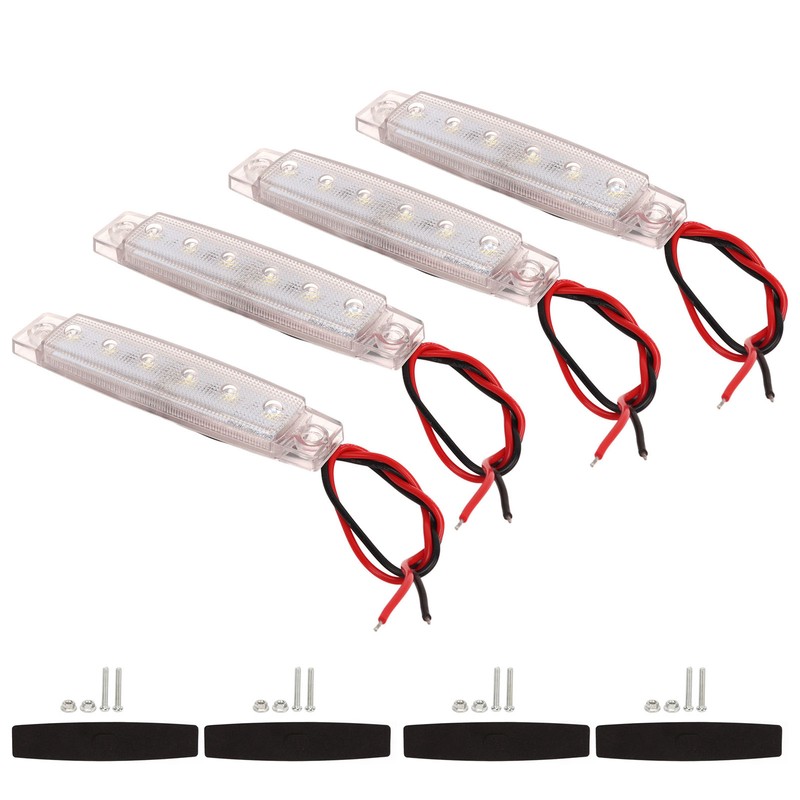 4PCS Side Marker Light PC LED Bright Light Waterproof Rust