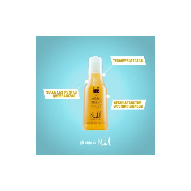 Tratamiento Aceite De Argán Kuul Fix Sellador De Puntas 60ml