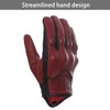 Harssidanzar Motorbike Gloves, Mens Leather Motorcycle Gloves Touchscreen Riding Racing