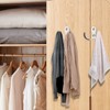 Yesmin 2 Pcs Double Prong Robe Hooks, Dual Coat Hooks